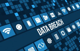 Data breach concept image with business icons and