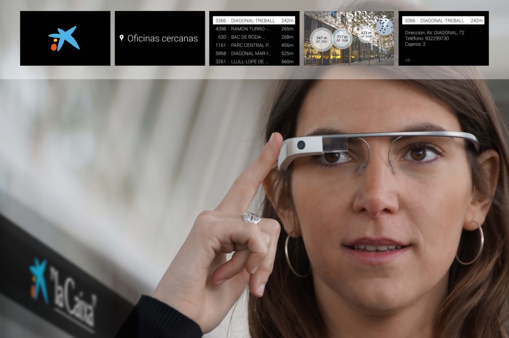 CaixaBank has developed a set of tools for Google Glass and the smartwatch
