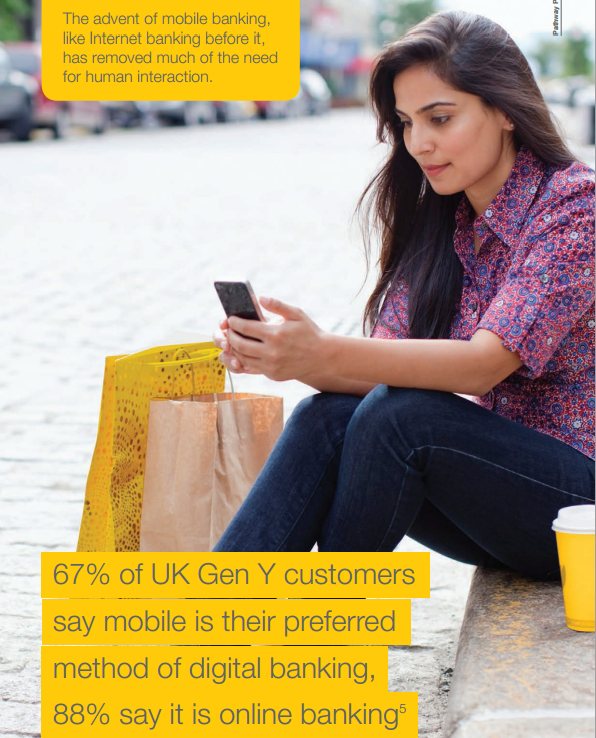 Generation Y consumers are happy to bank without a branch, using just a smartphone